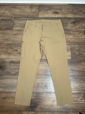 BYLT Premium Basics Everyday Pant 2.0 Slim Fit Men's Size 38 Tan Stretch Pants